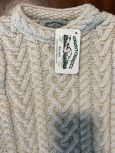 NWT Aran Crafts Ireland Merino Wool Knit Sweater 4-5 Years Unisex - Picture 6 of 10