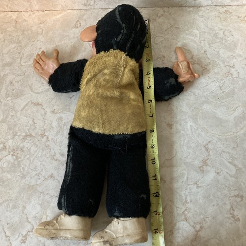Vintage Zippy Monkey Mr. Bin Plush With Banana Toy Rubber face 1950’s- 60’s - Picture 12 of 20