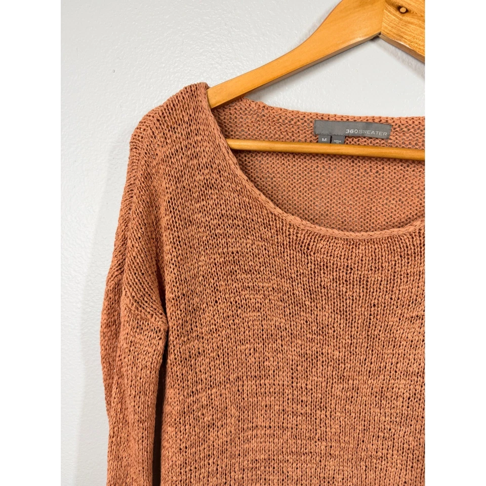 Suéter 360 SUÉTER Lino Mezcla Algodón Tejido Cuello Redondo Dobladillo Asimétrico Foto 3 de 4