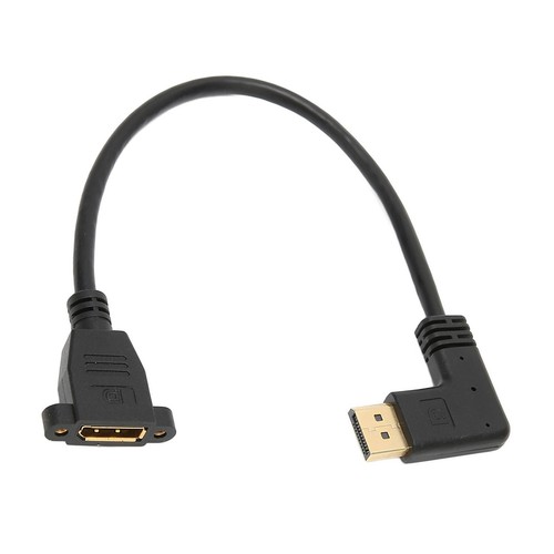 Right Angle Displayport Cable Double Hole Lockable Type 4K HD 90 Degrees Elbo FY - Afbeelding 17 van 22
