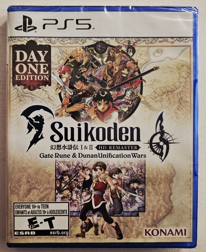 SUIKODEN I & II HD REMASTER DAY ONE EDITION PLAYSTATION 5 PS5 SPEDIZIONE VELOCE  - Foto 1 di 2