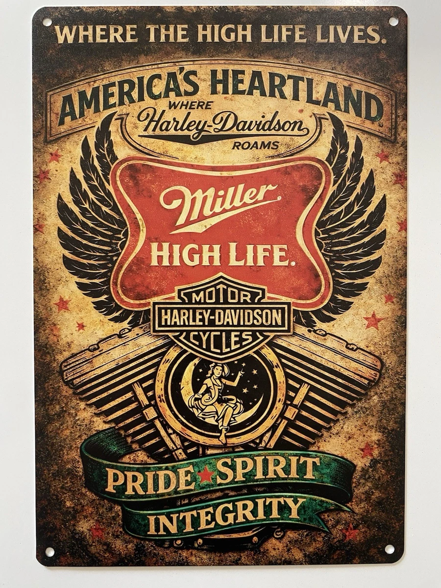 Miller High Life カリフォルニア風 ブリキ看板 アメリカ製 サイン