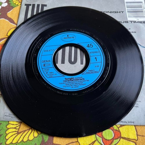 Boomtown Rats Tonight 7" 45 RPM Vinyl Record Import VG+ - Picture 3 of 3