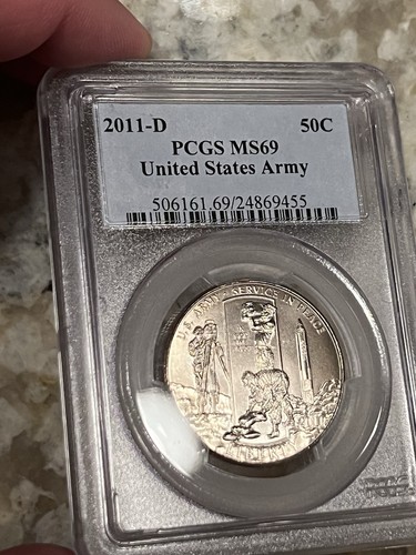 Medio dólar conmemorativo del ejército de los Estados Unidos 2011-D MS69 PCGS - Imagen 2 de 8