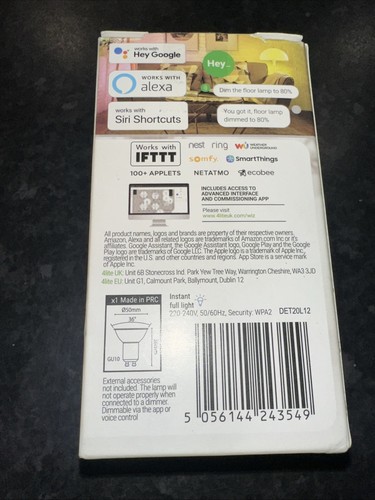 4Lite WiZ Connect 4,9W Tunable White Dimmbar GU10 LED Smart Birne WiFi **NEU** - Bild 2 von 4