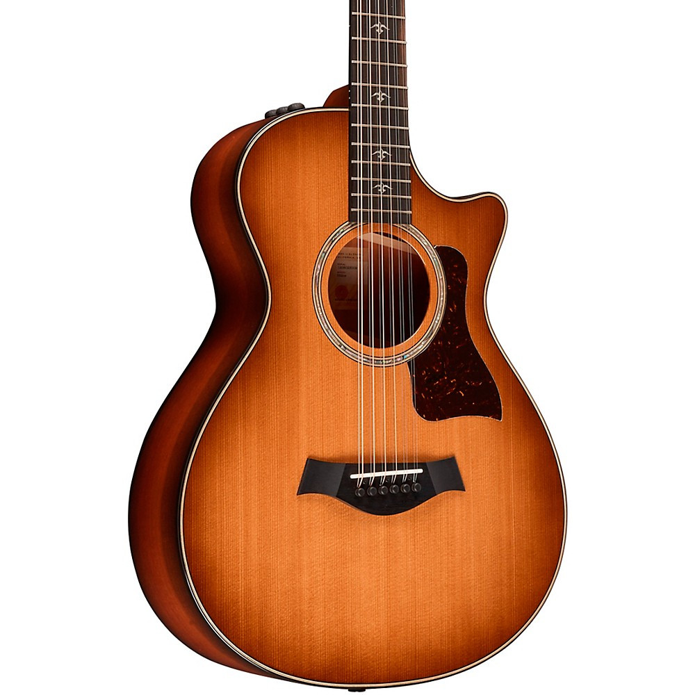 Taylor 552ce Grand Concert 12-ладовая 12-струнная акустическая гитара Shadowed Edge Burst