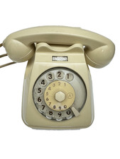 TELEFONO FISSO SIP VINTAGE S62 SIP SIEMENS AUSIO PANNA TEPHONON SPACE AGE 70S