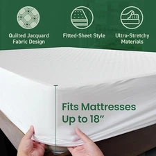SafeRest Sleepure Waterproof Mattress Protector / Cover-Queen Size
