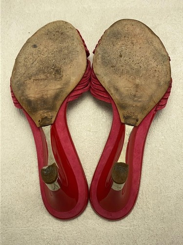 Auth CHANEL Pumps Size 35.5 / US 5.5 Pink Leather #2434 - Picture 4 of 5