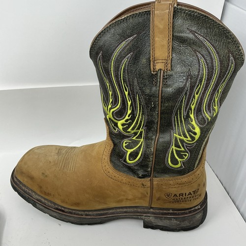 ARIAT Arbeitsstiefel Herren 9,5 EE Stahlkappe Western ASTM F2413-11 ölrutschfest - Bild 8 von 8