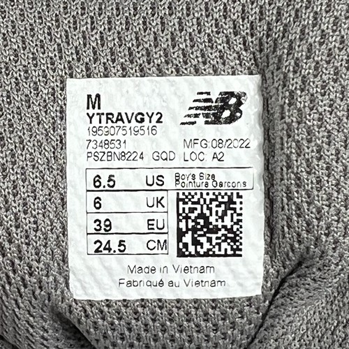 New Balance Kids Rave Run v2 Bungee Lace with Top Strap Size 6.5 Youth NEW! S2 - Imagen 7 de 10