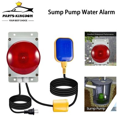 Sump Pump Alarm,High Water Alarm with 3m Level Float Switch,110dB Loud Alarm US