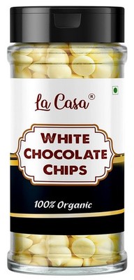 LA CASA WHITE CHOCOLATE CHIPS | IDEAL FOR BAKING & GARNISHING | 100G