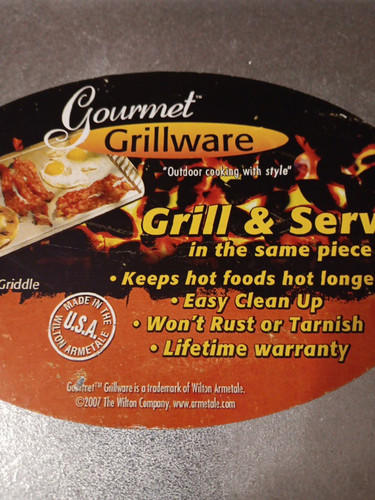 Wilton Armetale 18" Gourmet Grillgeschirr Grill & Servierplatte Neu 2007 USA - Bild 8 von 11