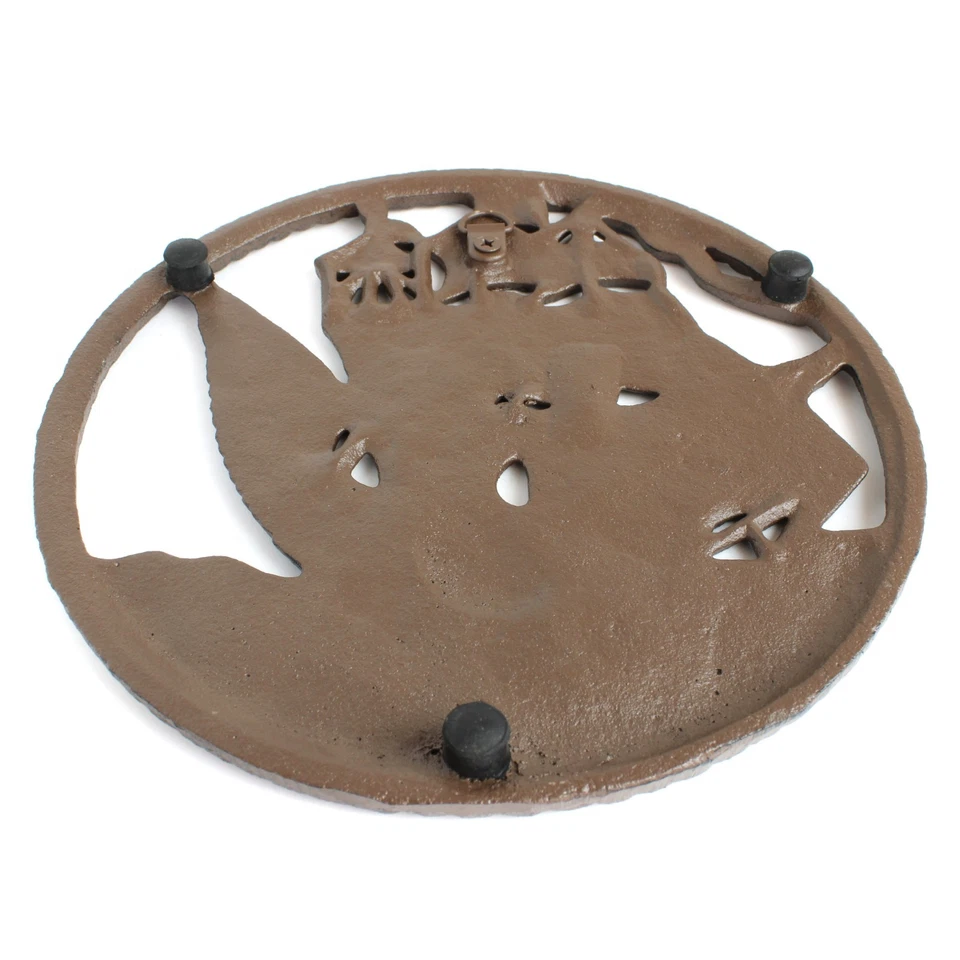 Soporte para olla caliente trivet militar águila barco hierro fundido rústico 7,5 pulgadas Foto 4 de 4