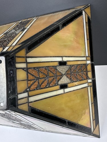 Replik Tiffany Mission Stil Faux (Acryl) Buntglas Lampenschirm 16x16x8,5H - Bild 8 von 11