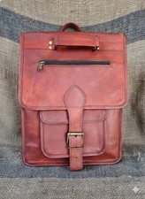 Goat Leather Bag Backpack Laptop Men Genuine Travel Women