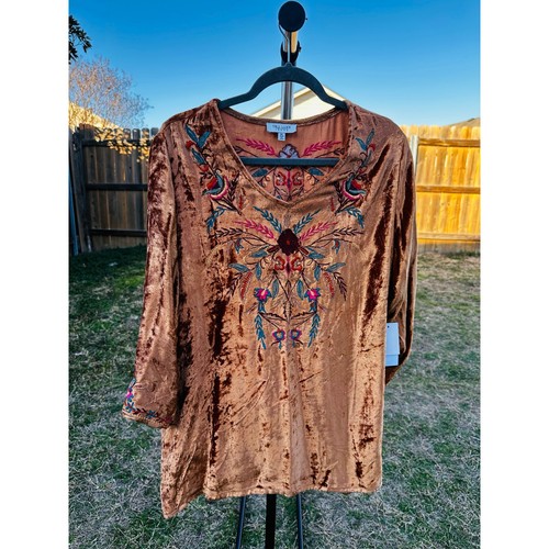 Tru Luxe Jeans Samt Bluse XL  - Bild 1 von 4