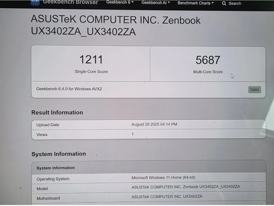 Asus Zenbook 14 UX3402ZAi5-1240P, 16GB RAM, 512GB SSD, 14" - Imagen 2 de 4