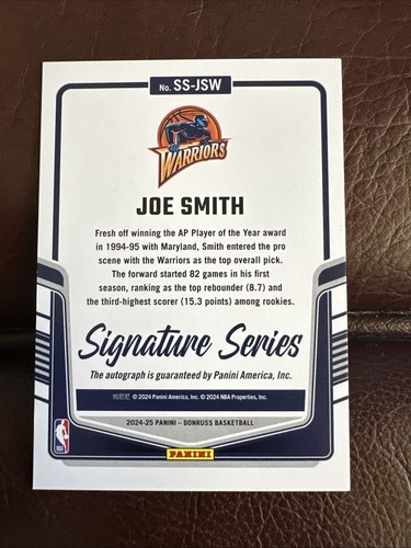 Joe Smith 2024-25 Panini Donruss Signature Series Autograph Warriors Auto - Picture 3 of 3
