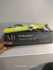 MB Straight Hair Curler /Flat Iron - Neon Yellow