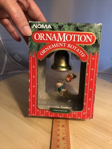 Vintage 80er NOMA Ornamotion rotierender Christbaumschmuck Mäuse Glocke Läuten Box - Bild 6 von 7
