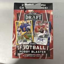 2022 Leaf Draft Football Hobby Blaster Box (2 Autos)