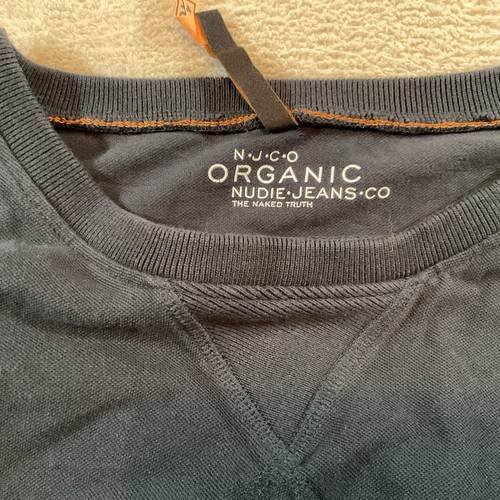 Nudie Jeans Co Sweatshirt Mens XXL 100% Organic Cotton Samuel Crew Black