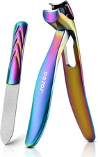 Ergonomic Angled Head Thick Toenail Clipper for Seniors - Large Nail Clippers fo