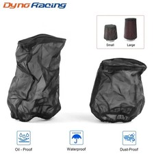 2x L Black Universal Water Guard Coldair Intake Pre Filter Cone Filter Sock Cove
