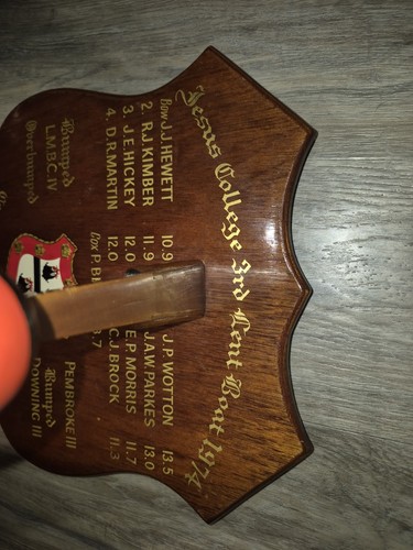 Cambridge Trophy Jesus College 3rd Lent Boat 1974 Ruderbump Race - Bild 10 von 10