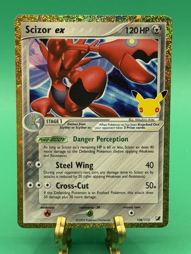 SCIZOR EX 2026 POKEMON 30TH ANNIVERSARY CELEBRATION 108/115 RARE GOLD
