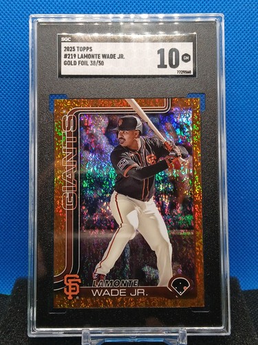 Lamonte Wade Jr. SGC 10 38/50 Gold Foil Parallel 2025 Topps #219 Giants GEM MINT - Bild 7 von 9