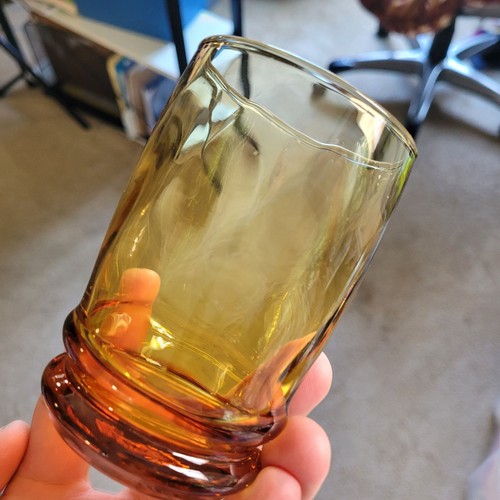 Juego de 5 vasos de agua de jugo Libby Malibu oro ámbar 10 oz vintage años 70 80 - Imagen 6 de 9