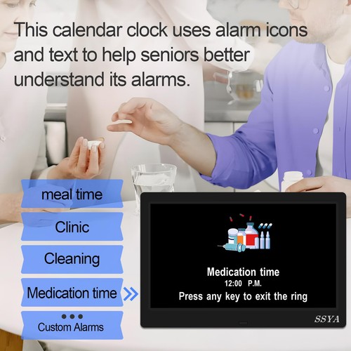 Dementia Clock for Seniors, Digital Clock with Date and Day of Week, Auto DST... - Picture 4 of 6