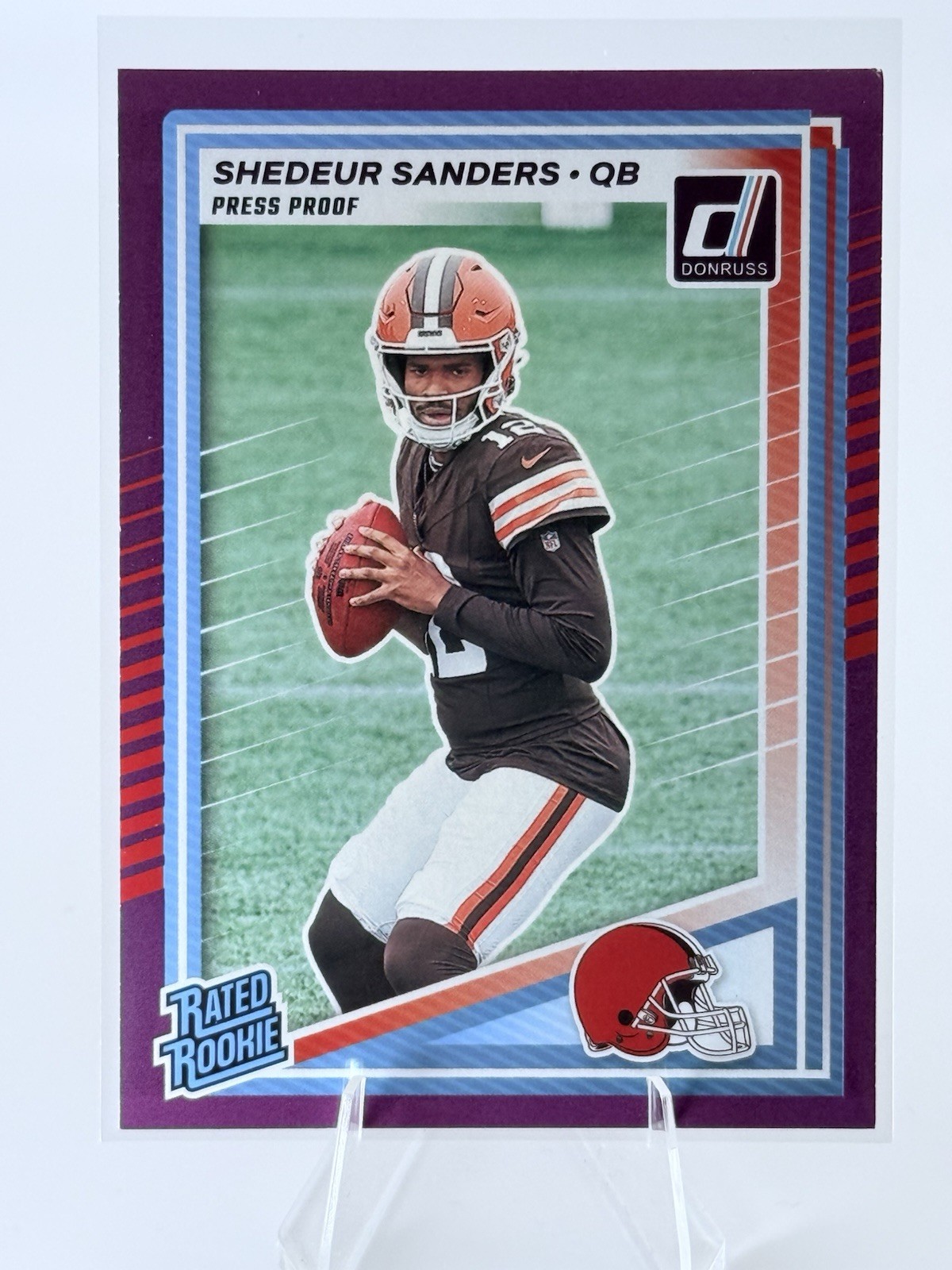 2025 Donruss - Shedeur Sanders Purple Press Proof Rated Rookie #306 Browns