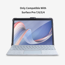for Microsoft Surface Pro 7/6/5/4 Case with Shoulder Strap, Hand Strap, Stylus P