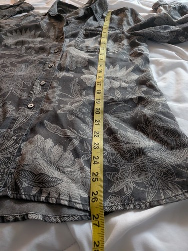 Blusa floral gris Evie de ganchillo Soft Surroundings Top para mujer XS casa de campo Lyocell - Imagen 14 de 14