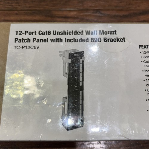 TRENDnet 12-Port Cat6 TC-P12C6V Unshielded Wall Mount Patch Panel w/89D Bracket - Picture 3 of 4