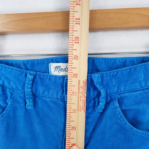 Madewell Pants Women 26 Blue Corduroy Skinny Leg Flat Front Ankle Classic Casual - Picture 4 of 11
