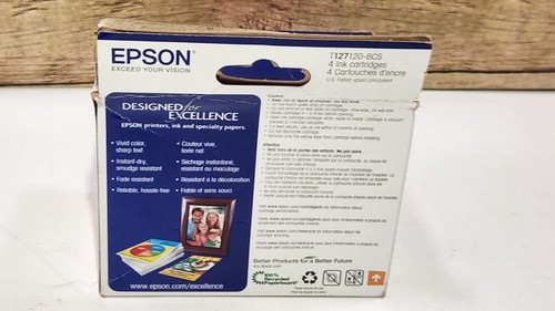 Genuine EPSON 127 Black & 126 Color (T127120BCS) Ink Cartridges 4 Pack 04/23 - 第 11/13 張圖片