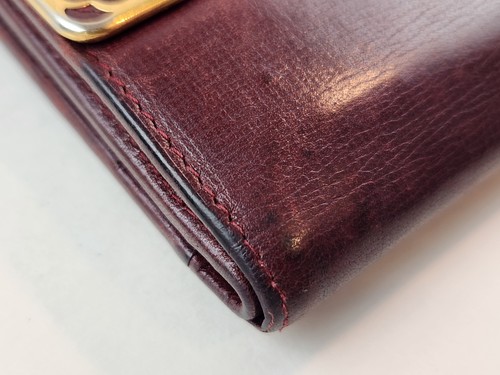 AUTHENTISCHE MUST DE CARTIER MAZE BORDEAUX LEDER GELDBÖRSE Dreifachfaltung MÜNZGELDBÖRSE - Bild 6 von 24