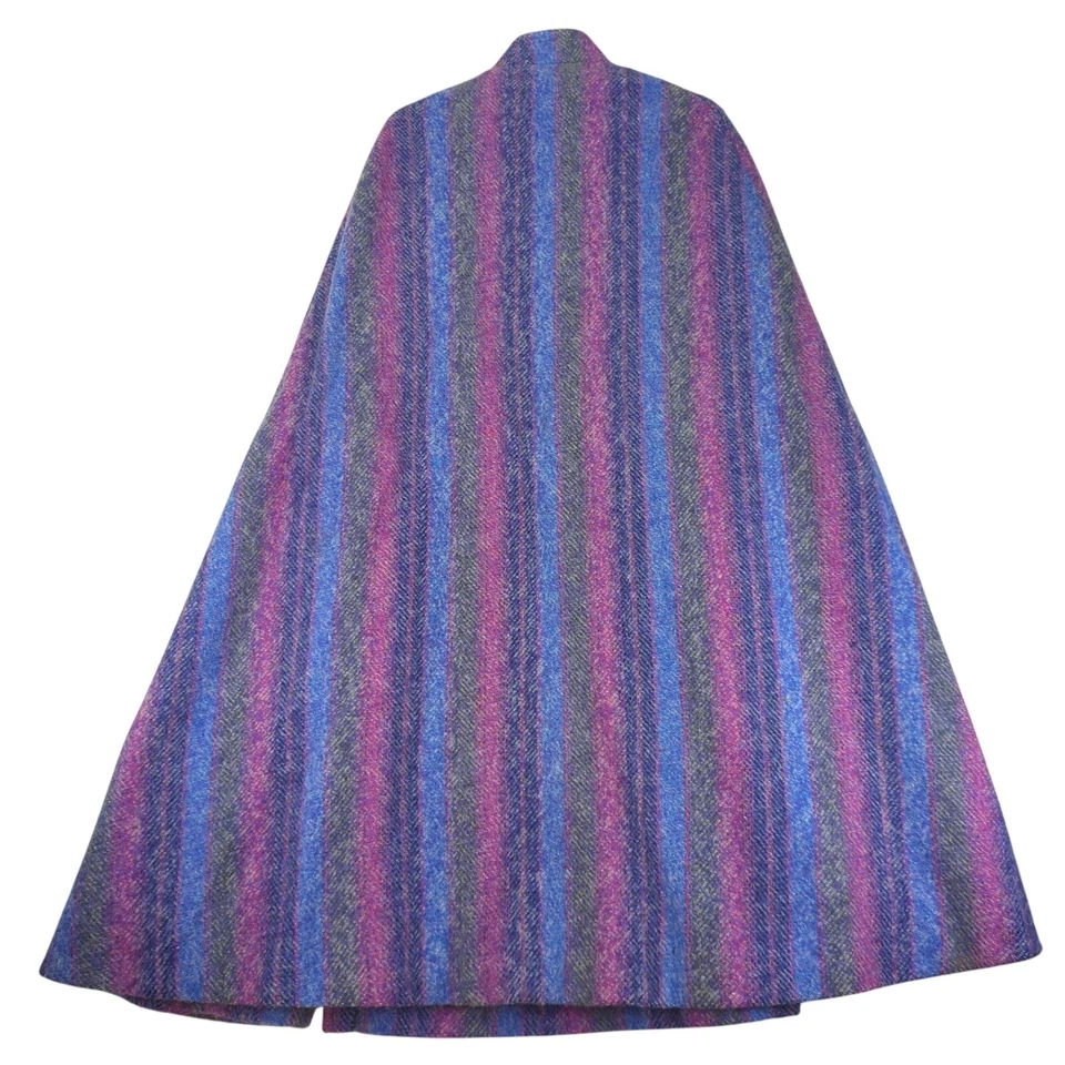 Abrigo largo de lana pesada vintage Jimmy Hourihan Dublin púrpura grande Foto 3 de 4