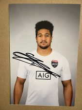 Leicester Faingaʻanuku Rugby union player Signed 6x4 Photo