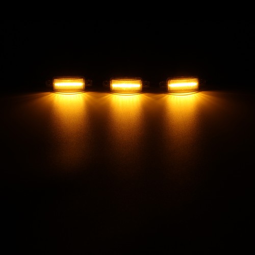 For 2014-2021 Toyota 4Runner 3pcs Smoked Amber Front LED Grille Lights Lamps - Picture 12 of 12