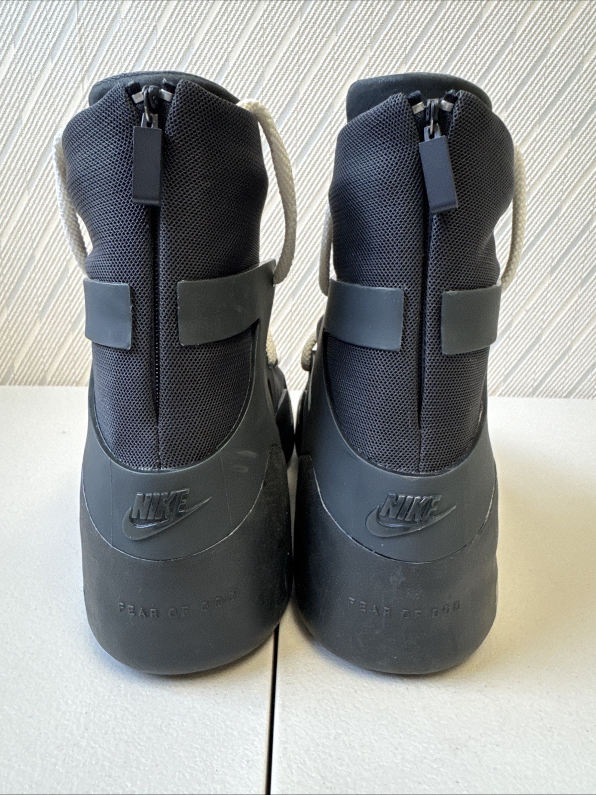 Size 12 - Nike Air Fear of God 1 Triple Black 2020 (AR4237-005) thumbnail 5