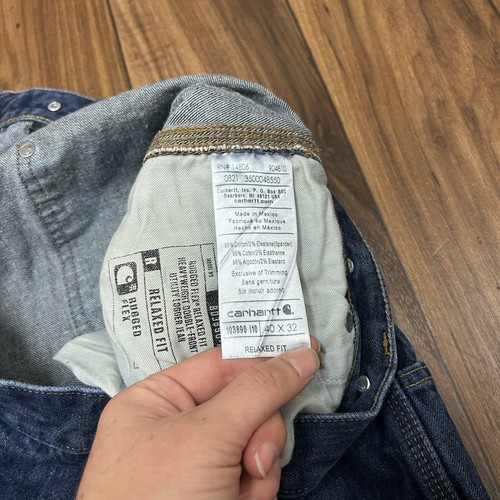 Carhartt 103890 Utility Logger Jeans 40x32 Relaxed Fit Double Knee Carpenter - Picture 11 of 13