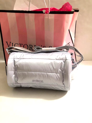 Victoria's Secret Pink Mini Barrel Umhängetasche Hortensienblau Neu mit Etikett - Bild 1 von 4