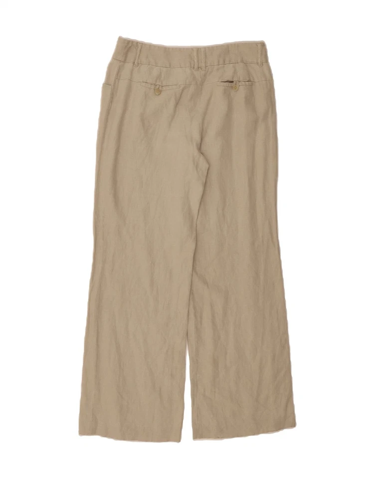 Женские повседневные брюки MICHAEL KORS с широкими штанинами размер США 10 Large W32 L32 бежевые DL15 - Изображение 2 из 3