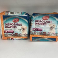 Simple Solution True Fit Disposable Dog Diapers for Female 60 Count, white Read